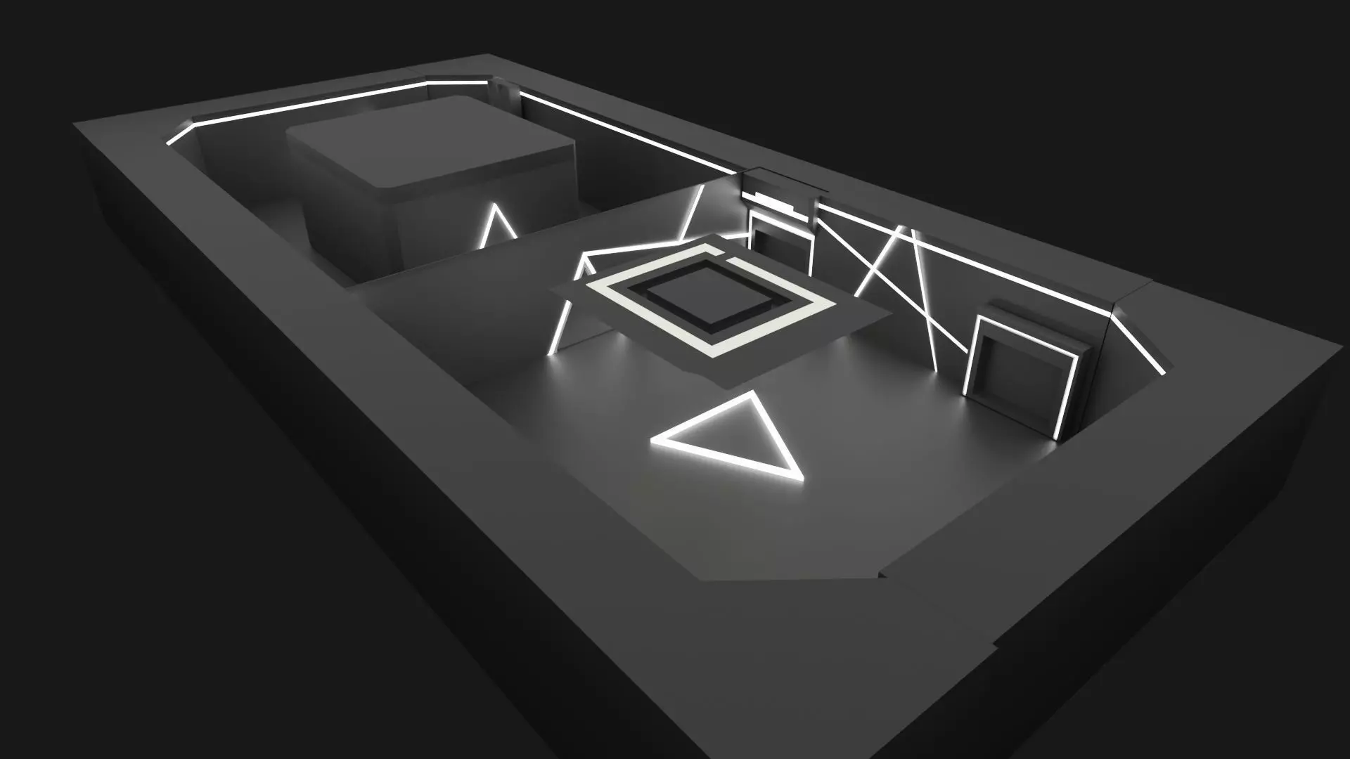 Store Area Interior Low-poly 3D model_0