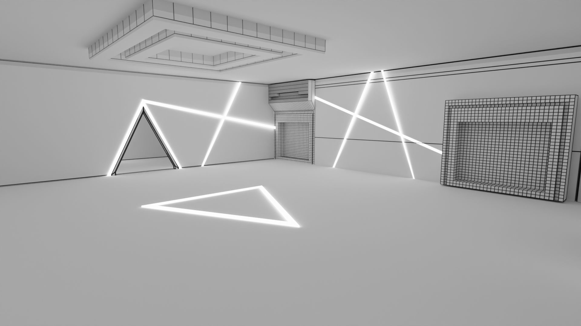 Store Area Interior Low-poly 3D model_3