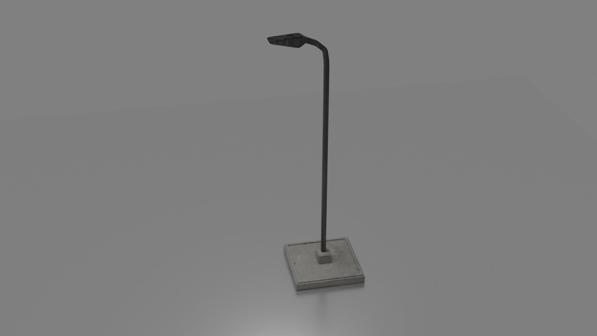 Low Poly Street Light 3D model_1