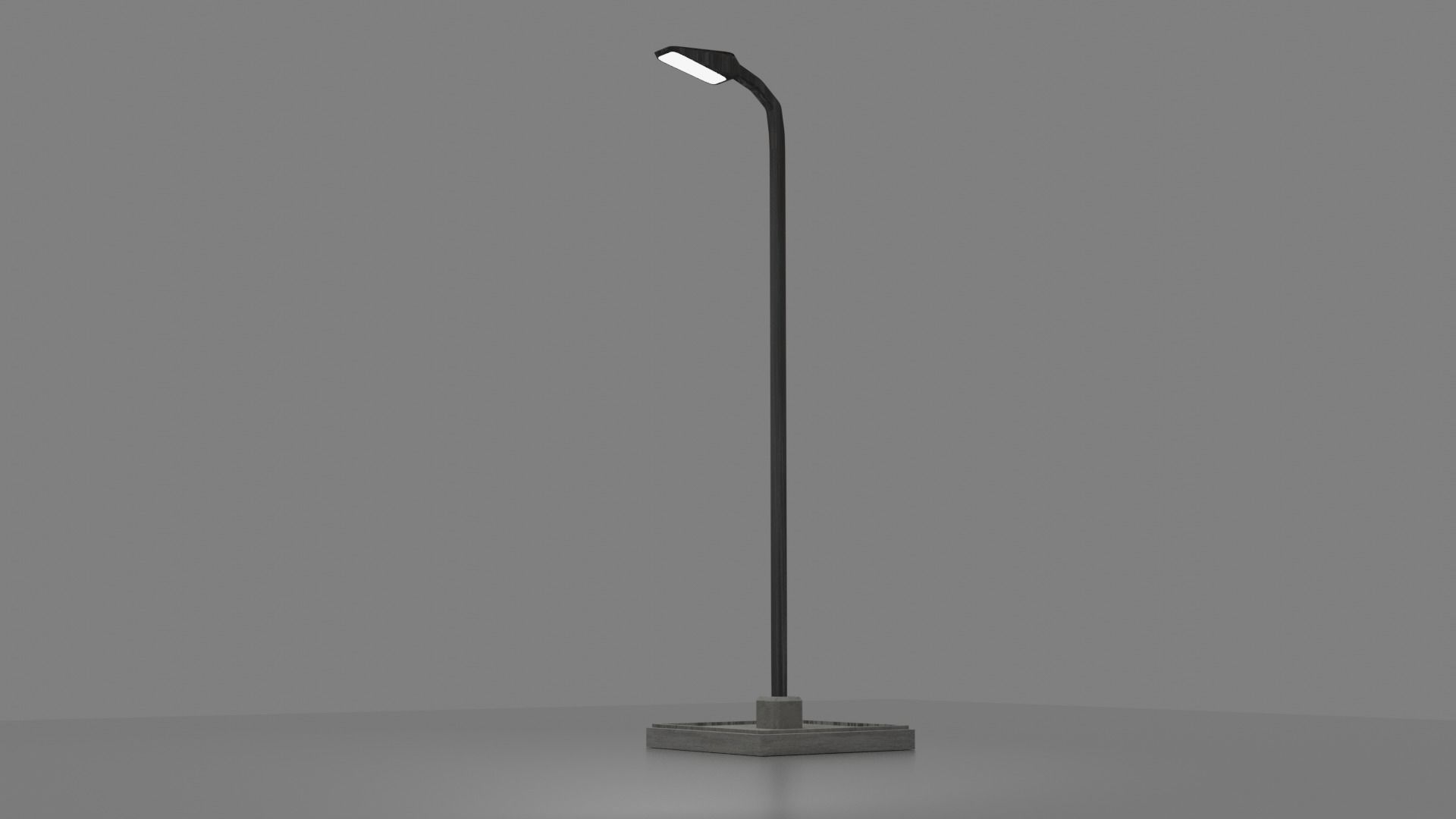 Low Poly Street Light 3D model_2