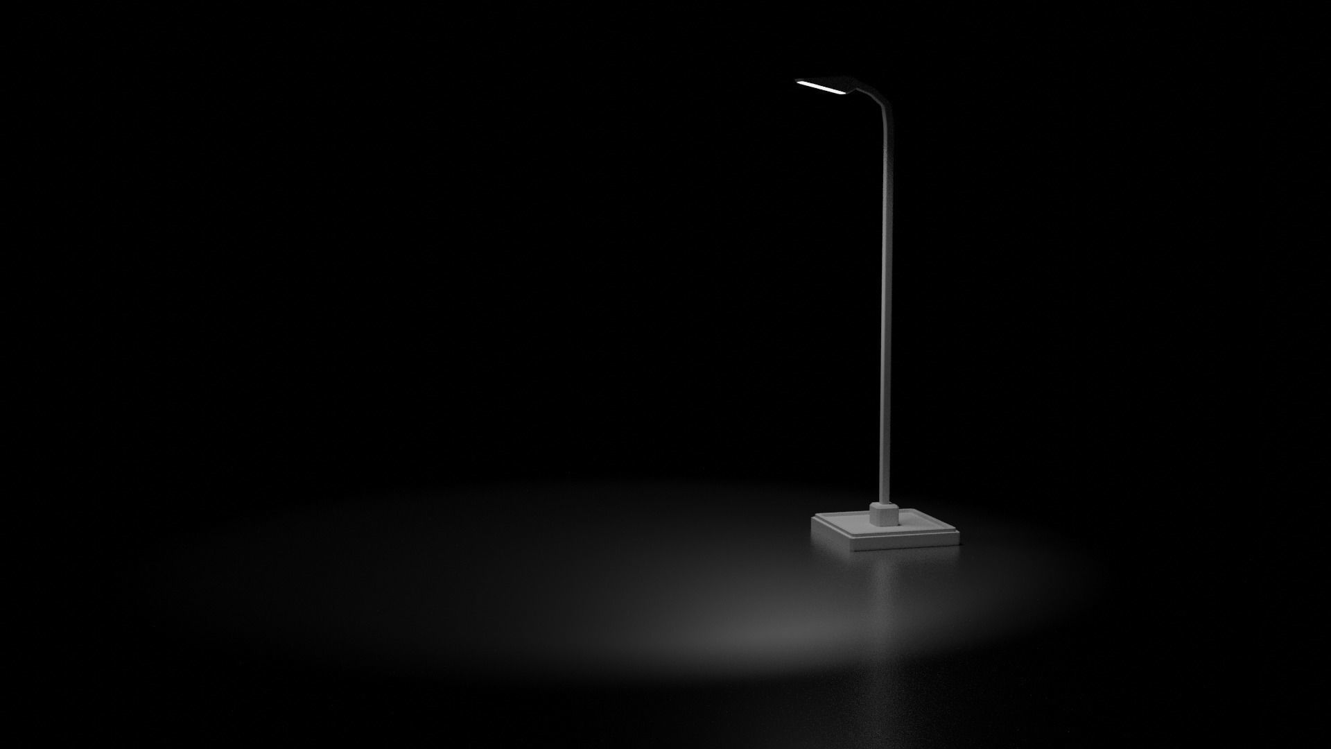 Low Poly Street Light 3D model_4