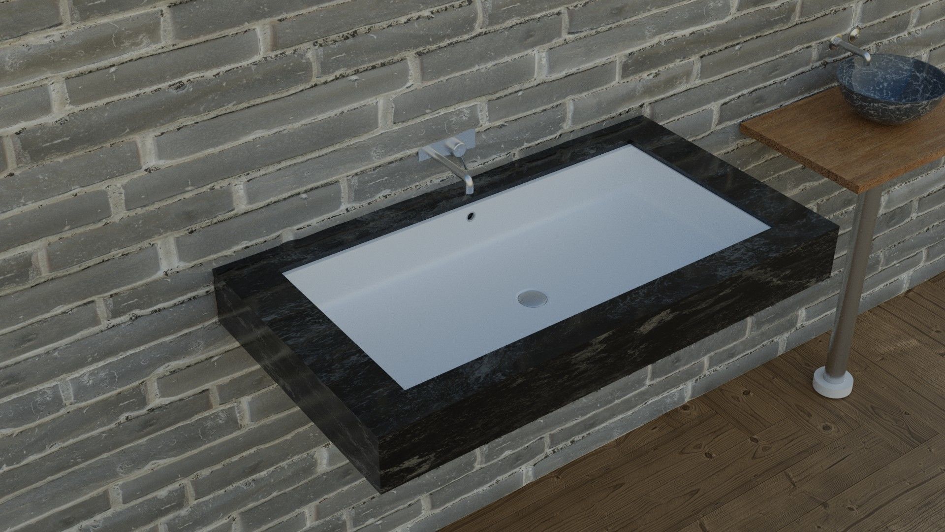 3d pack of washbasins and sinks for the interior 3D model_7