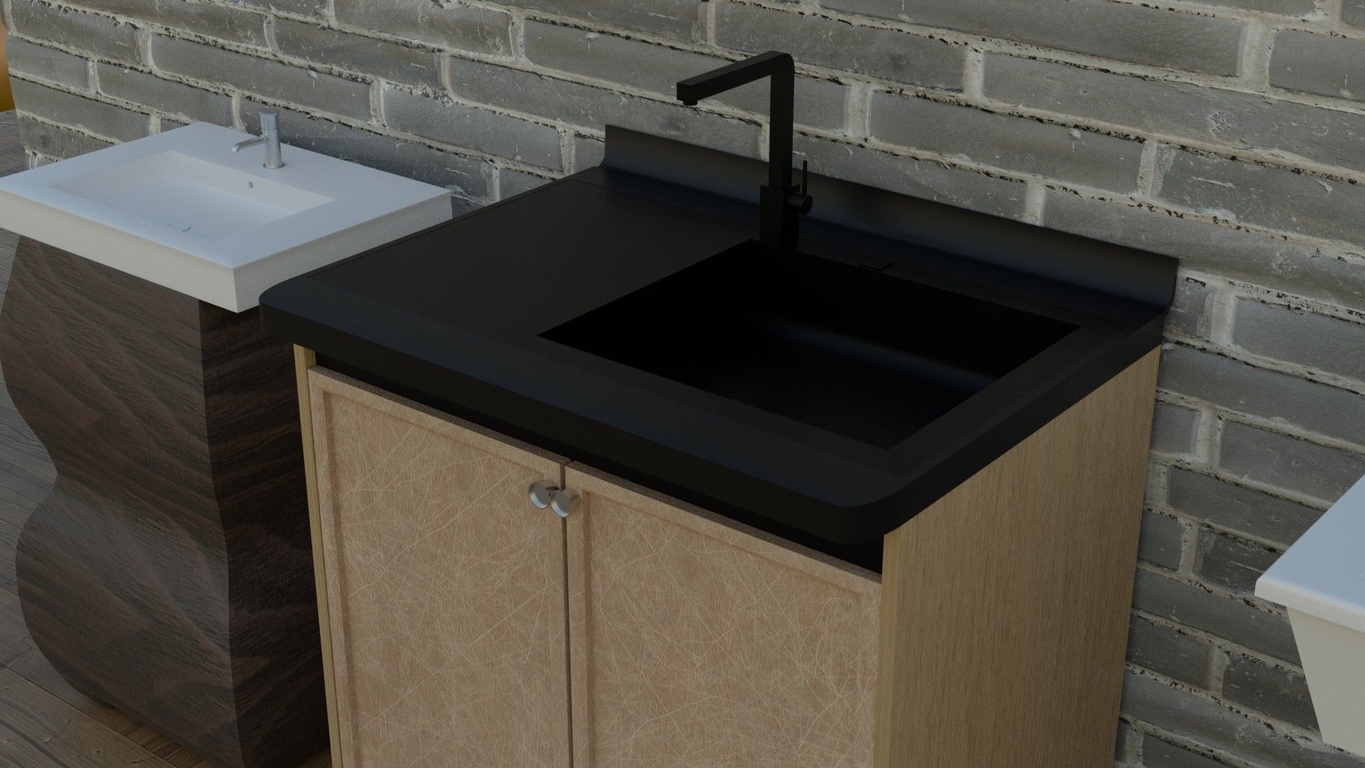 3d pack of washbasins and sinks for the interior 3D model_5