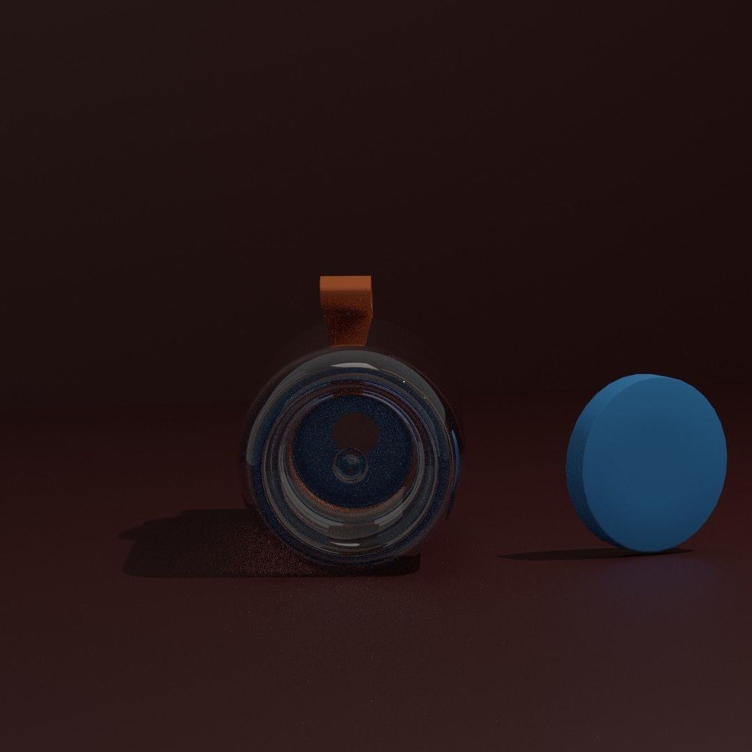 Bottle water Low-poly 3D model_3