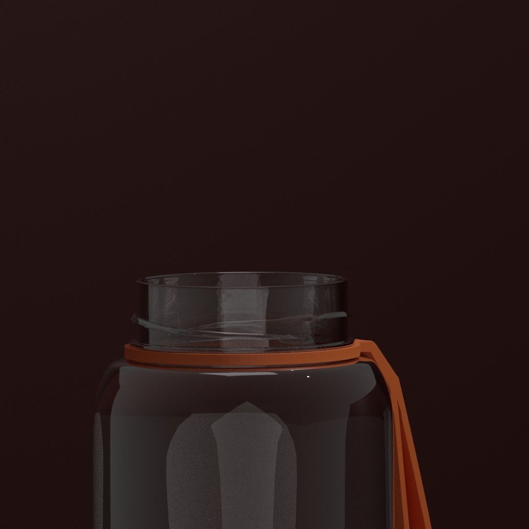 Bottle water Low-poly 3D model_4