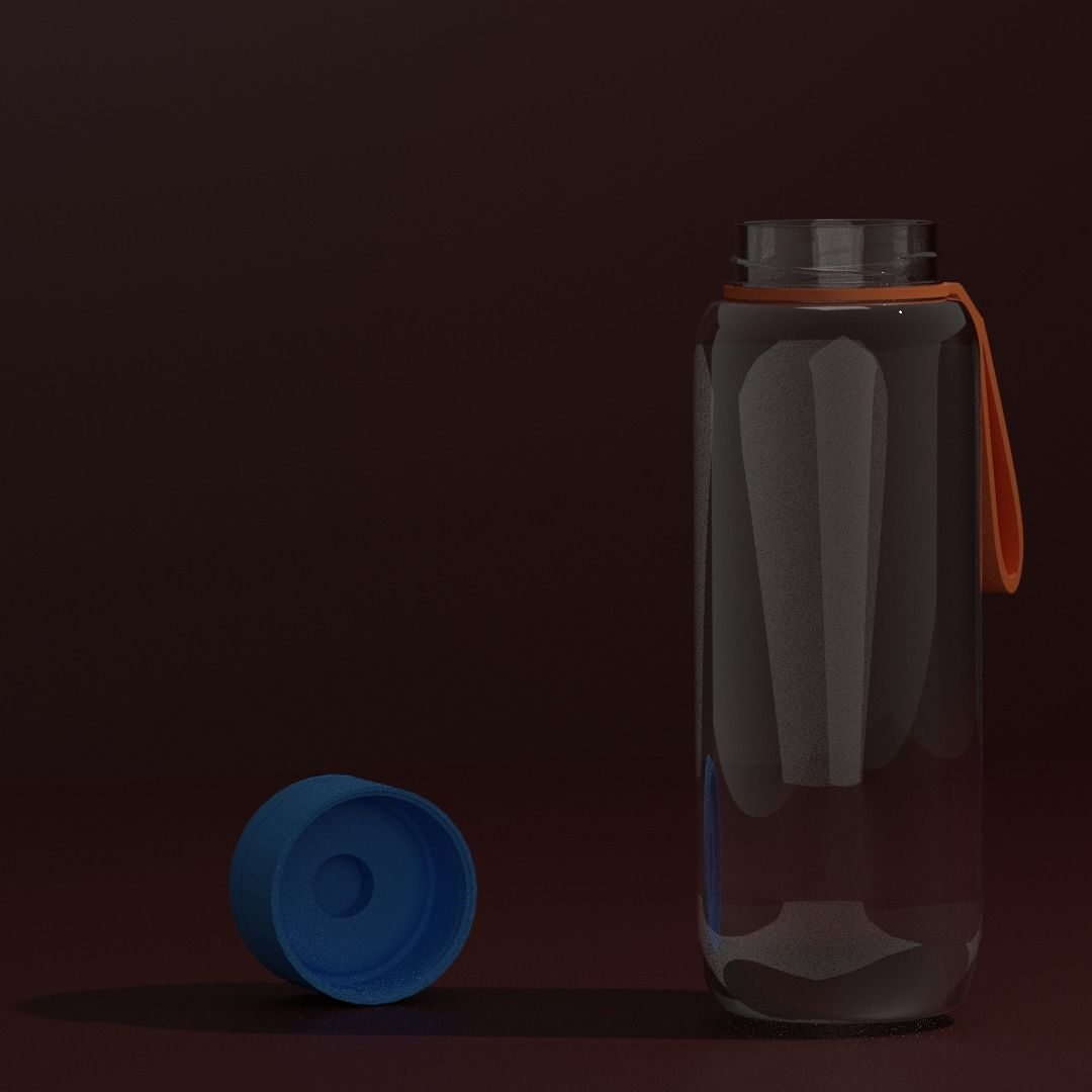 Bottle water Low-poly 3D model_5