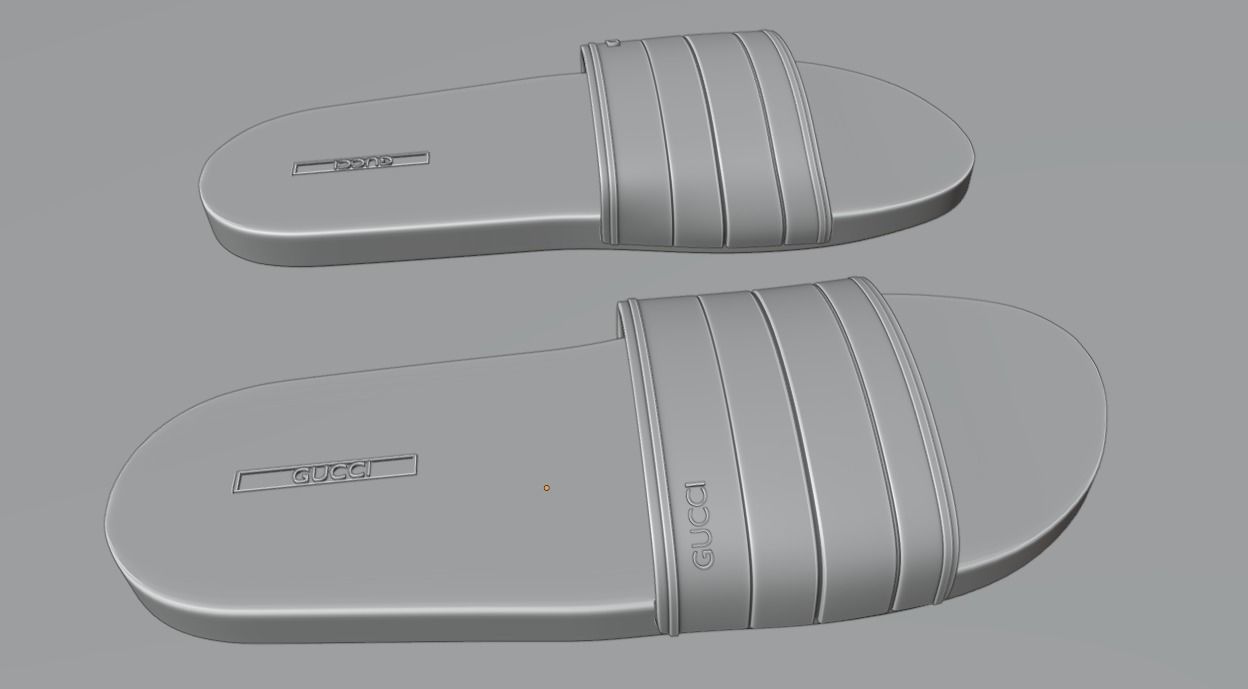 footware model pair of insoles Low-poly 3D model_2