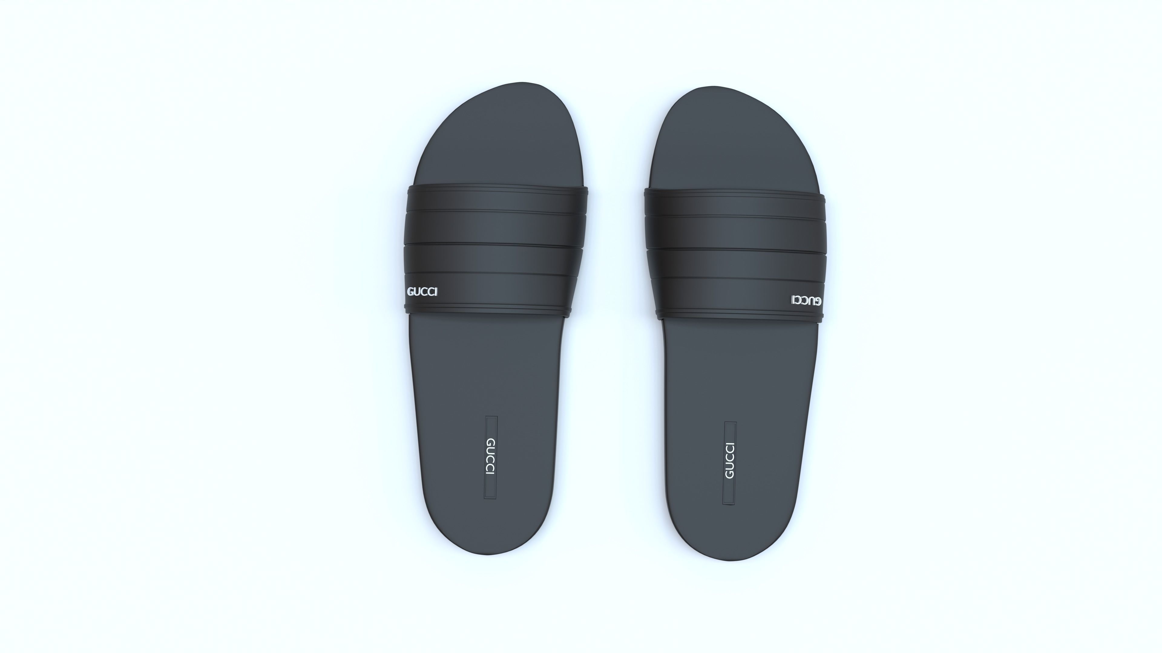 footware model pair of insoles Low-poly 3D model_1