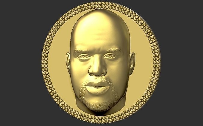 Shaquille ONeal medallion pendant 3D printing ready stl obj 3D print model
