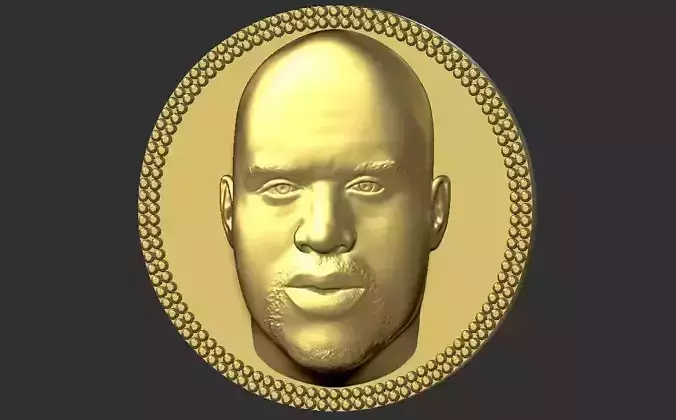 Shaquille ONeal medallion pendant 3D printing ready stl obj 3D print model