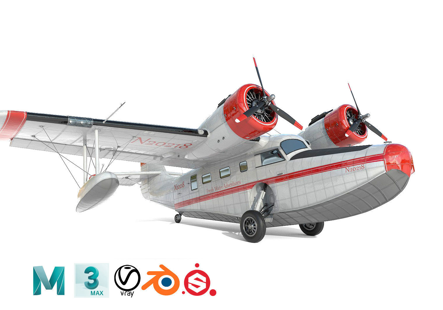G-21 Goose 3D model_2