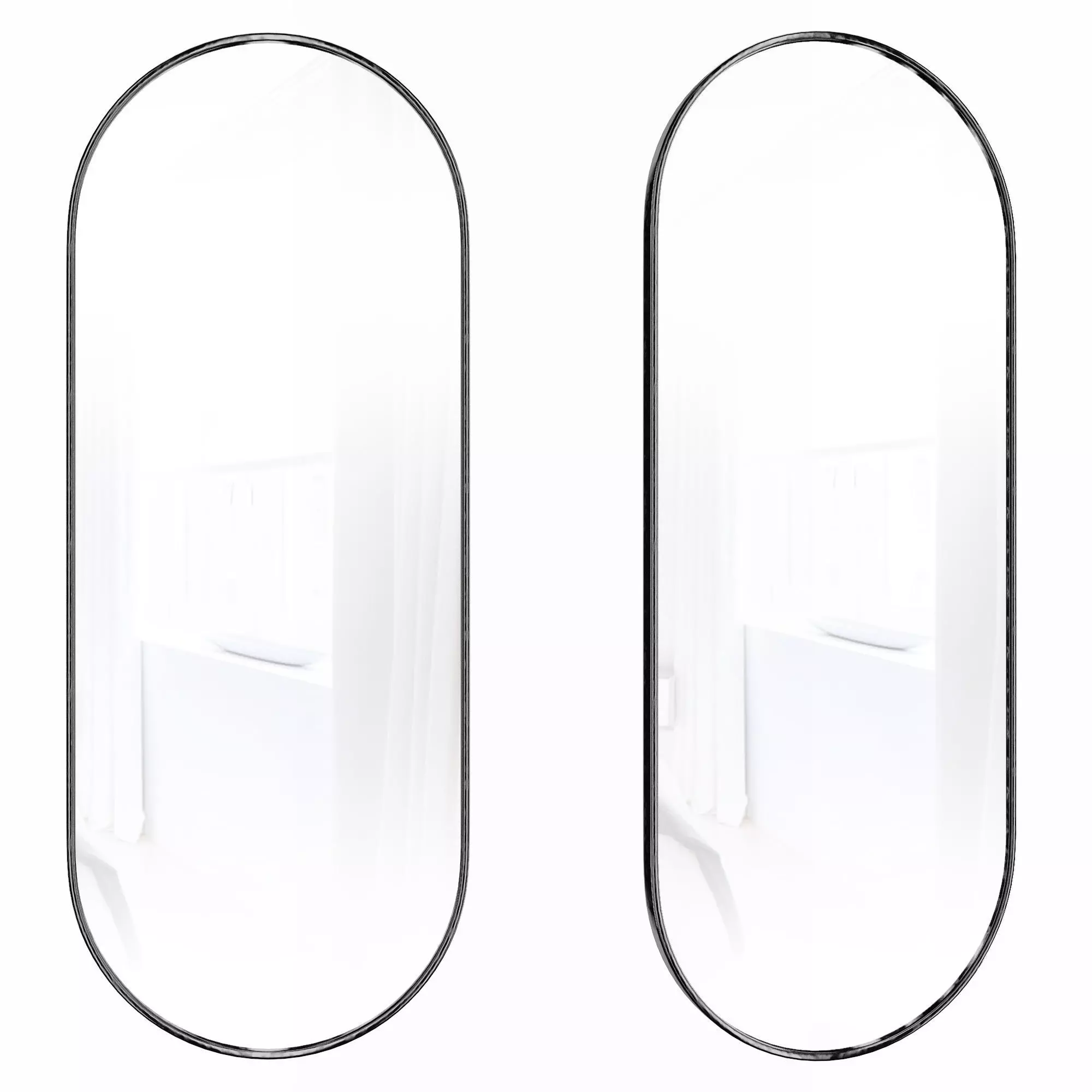 Pill Shape Modern - Contemporary Vanity Mirror 3D model_0