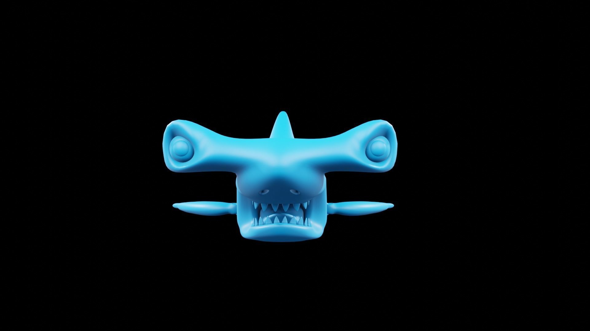 SHARK HAMMERHEARD FLEX TOY Print 3d - Blender 3d Free 3D print model_7