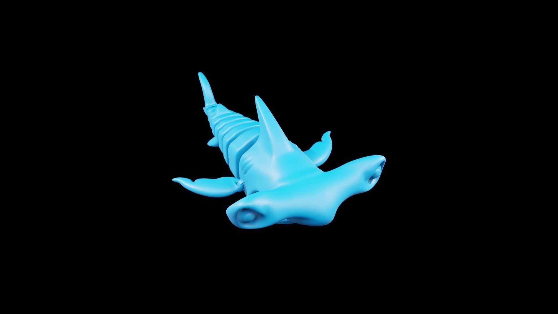 SHARK HAMMERHEARD FLEX TOY Print 3d - Blender 3d Free 3D print model_5