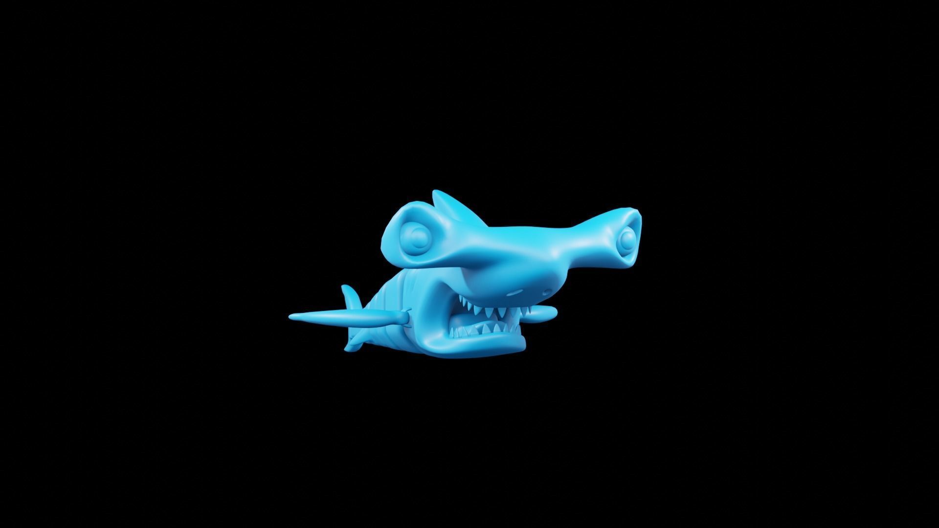 SHARK HAMMERHEARD FLEX TOY Print 3d - Blender 3d Free 3D print model_9