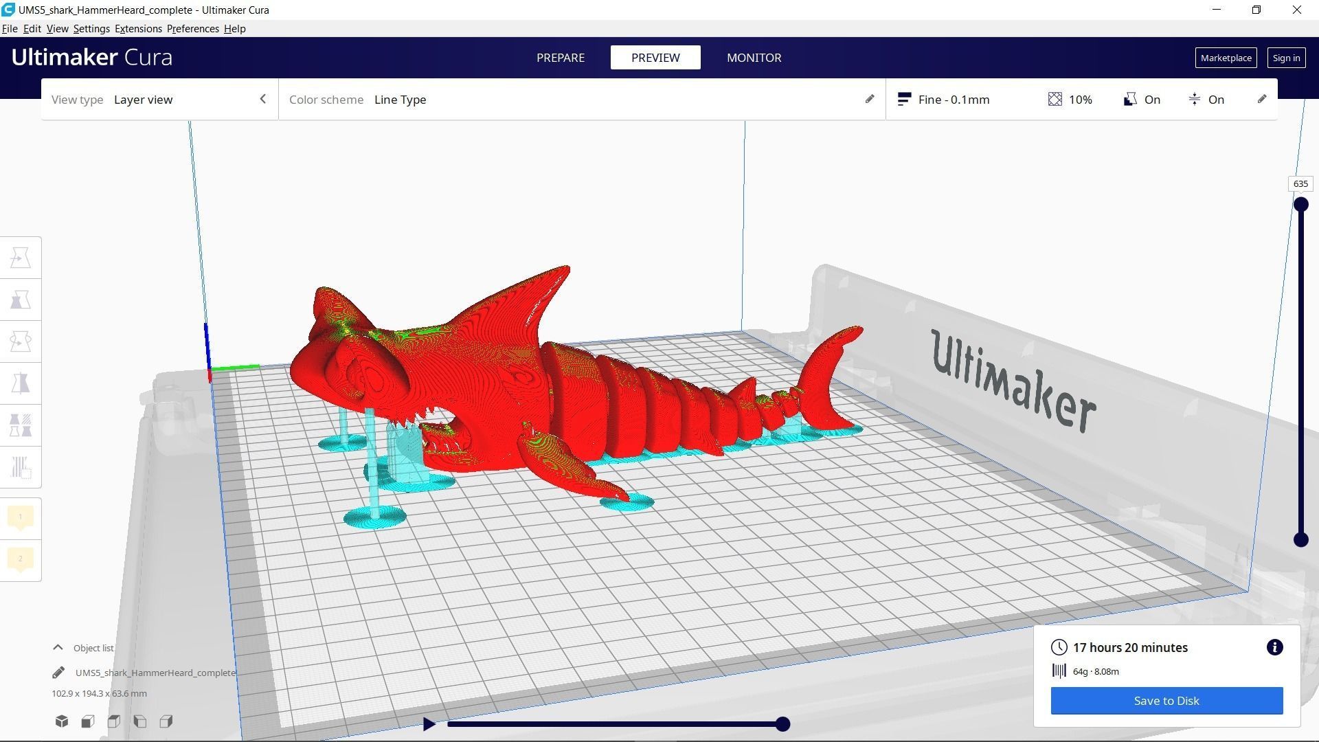 SHARK HAMMERHEARD FLEX TOY Print 3d - Blender 3d Free 3D print model_13