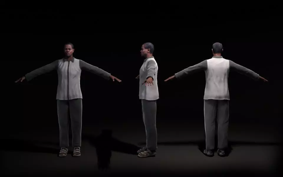 Standing Man 3D model_0