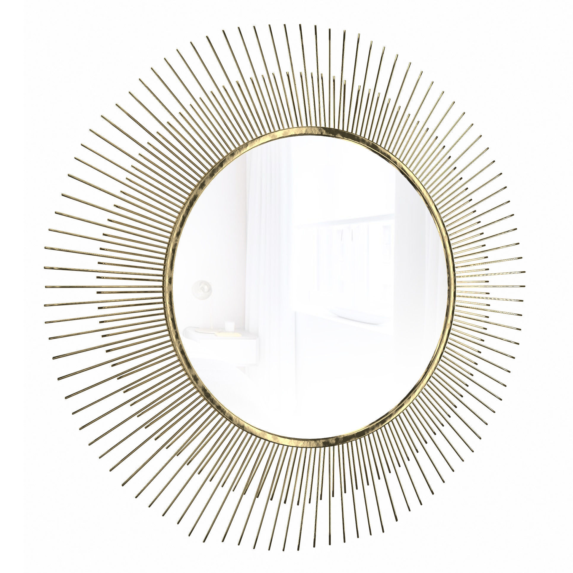 Pressler Sunburst Accent Mirror 3D model_1