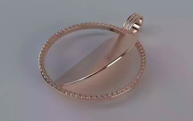 Spinning Picture Pendant - 2mm Stones - XLARGE 3D print model