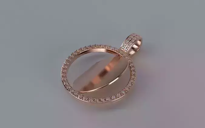 Spinning Picture Pendant - 2mm Stones - SMALL 3D print model