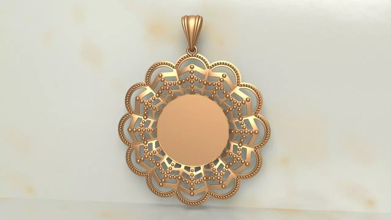 Pendant Frame Model 1 3D print model_0