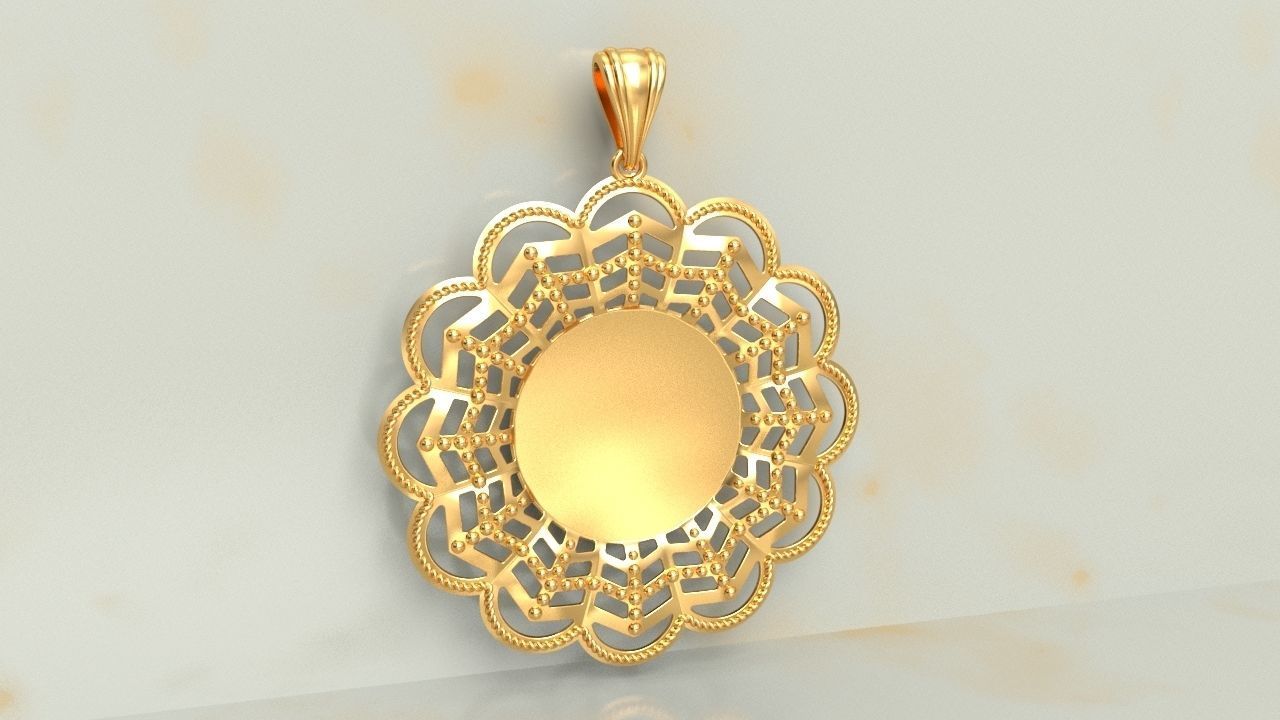 Pendant Frame Model 1 3D print model_1