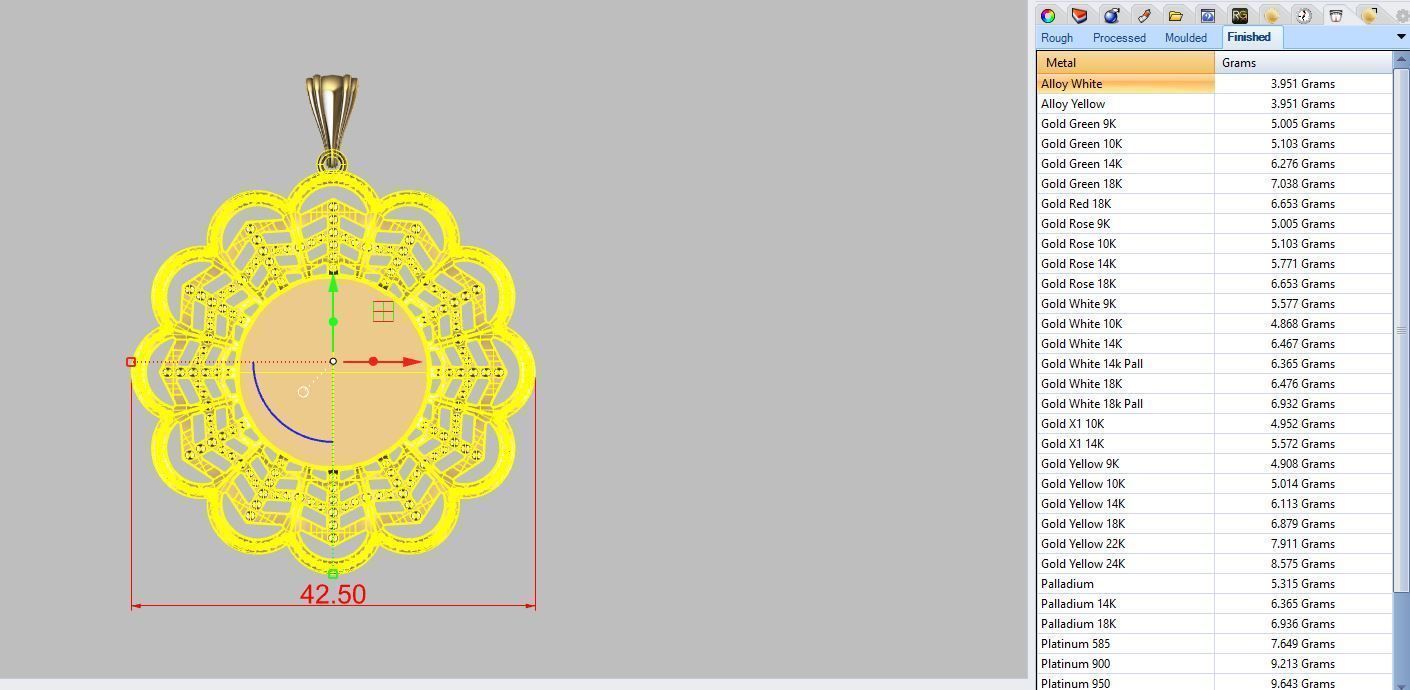 Pendant Frame Model 1 3D print model_9