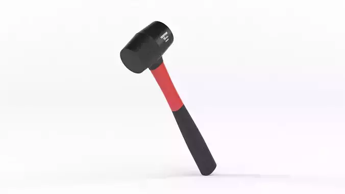 Fiberglass Handle Rubber Mallet 3D model