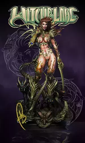WITCHBLADE BY CREATIVE GEEK MB 3D print model WITCHBLADE BY CREATIVE GEEK MB 3D print model