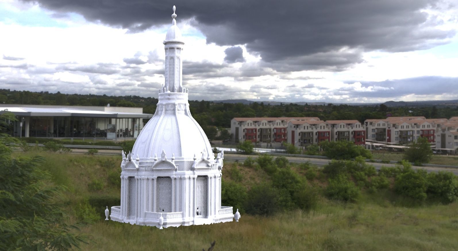 Rome tower design 3D model_1