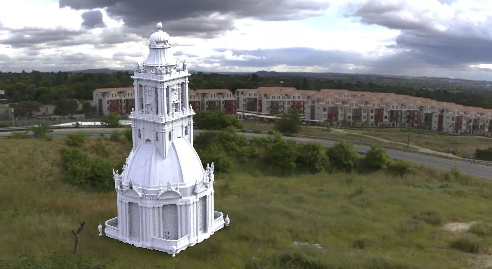 Rome tower 2 fantasy version 3D model