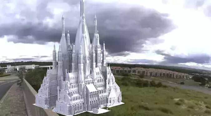 Palace eastern fantasy Exotique 2 tall  3D model