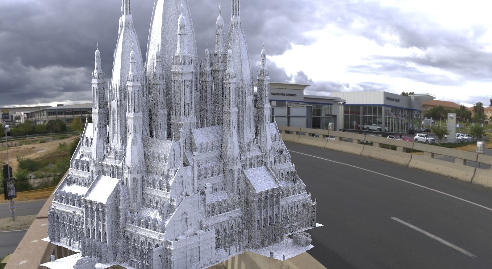 Palace eastern Temple of worship massive 3D model_3