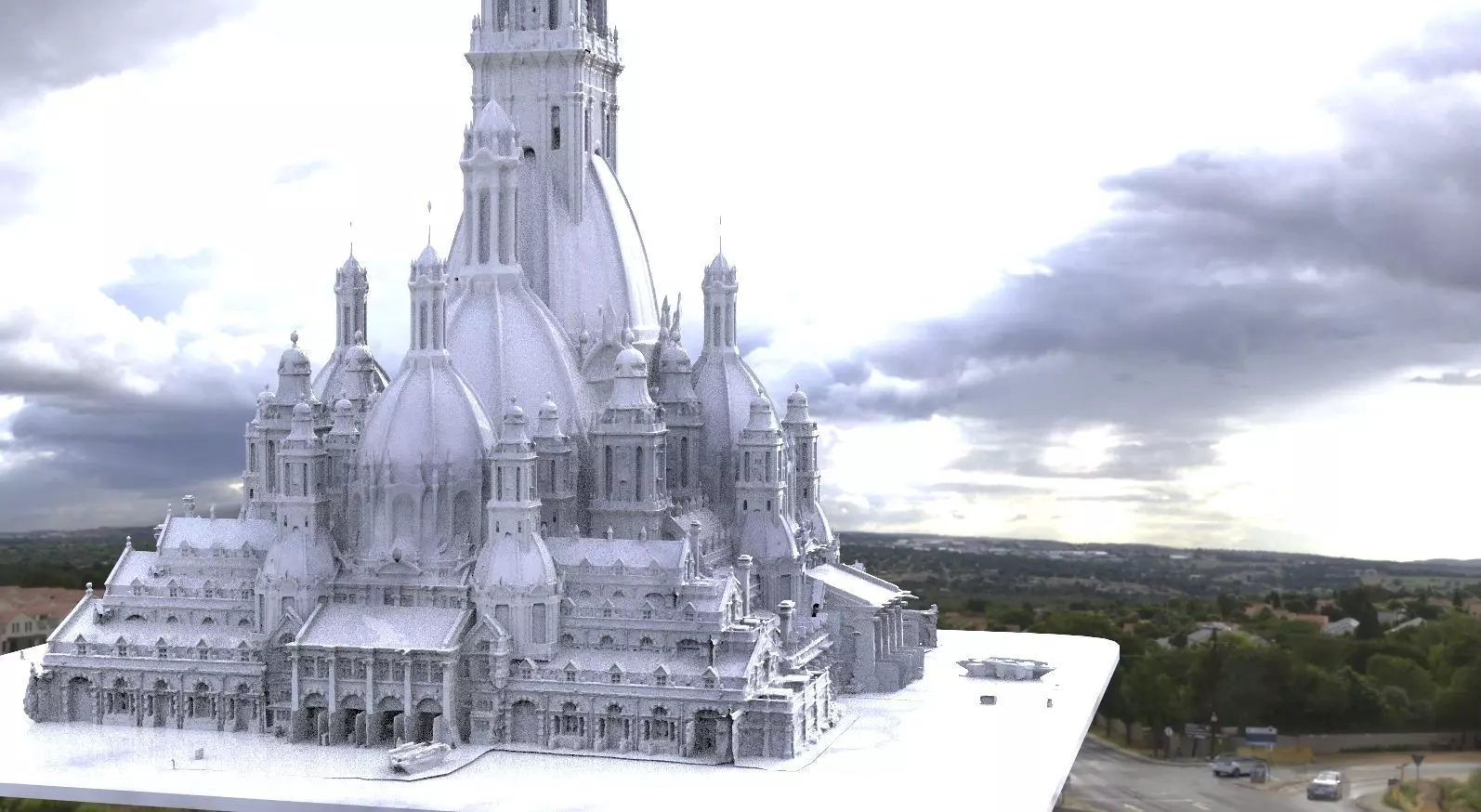 Palace eastern fantasy Tower of the gods 3D model