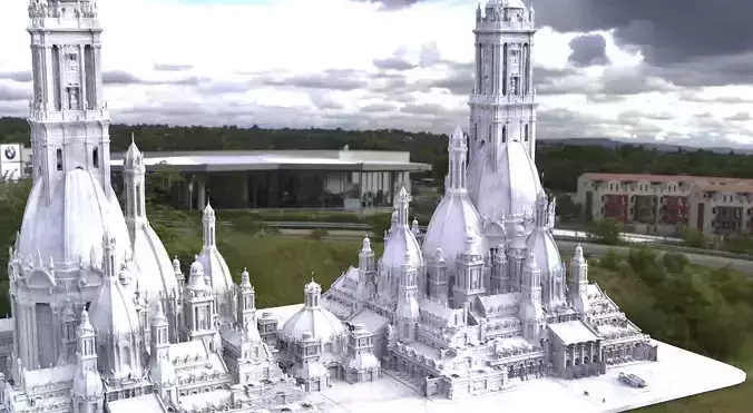 Eastern fantasy Exotique temple of heroes 1 3D model 3D model