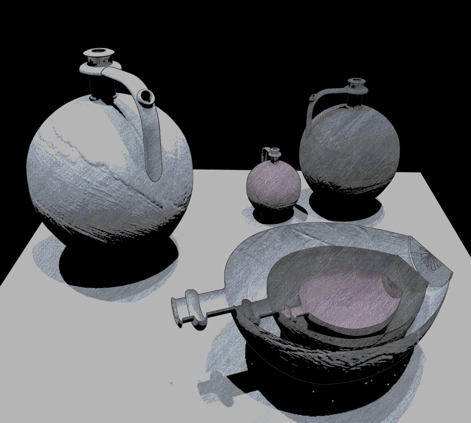 Variations of jars 3D Model Collection_11