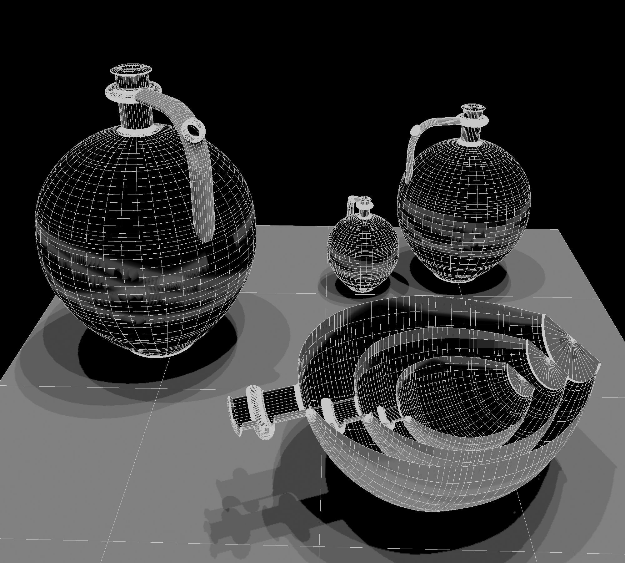 Variations of jars 3D Model Collection_13