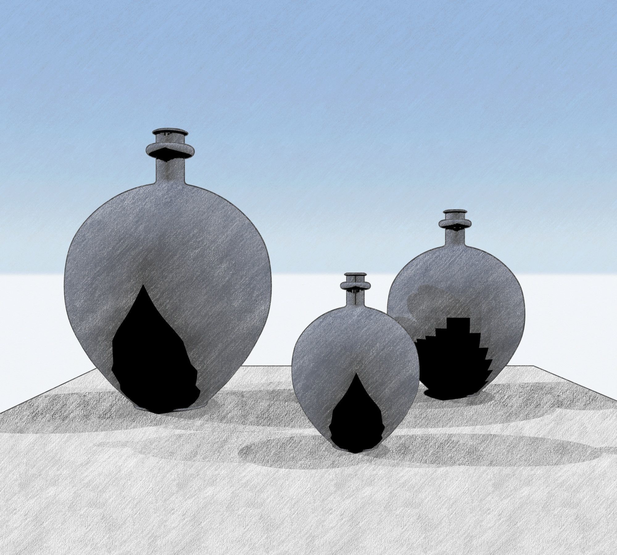 Variations of jars 3D Model Collection_7