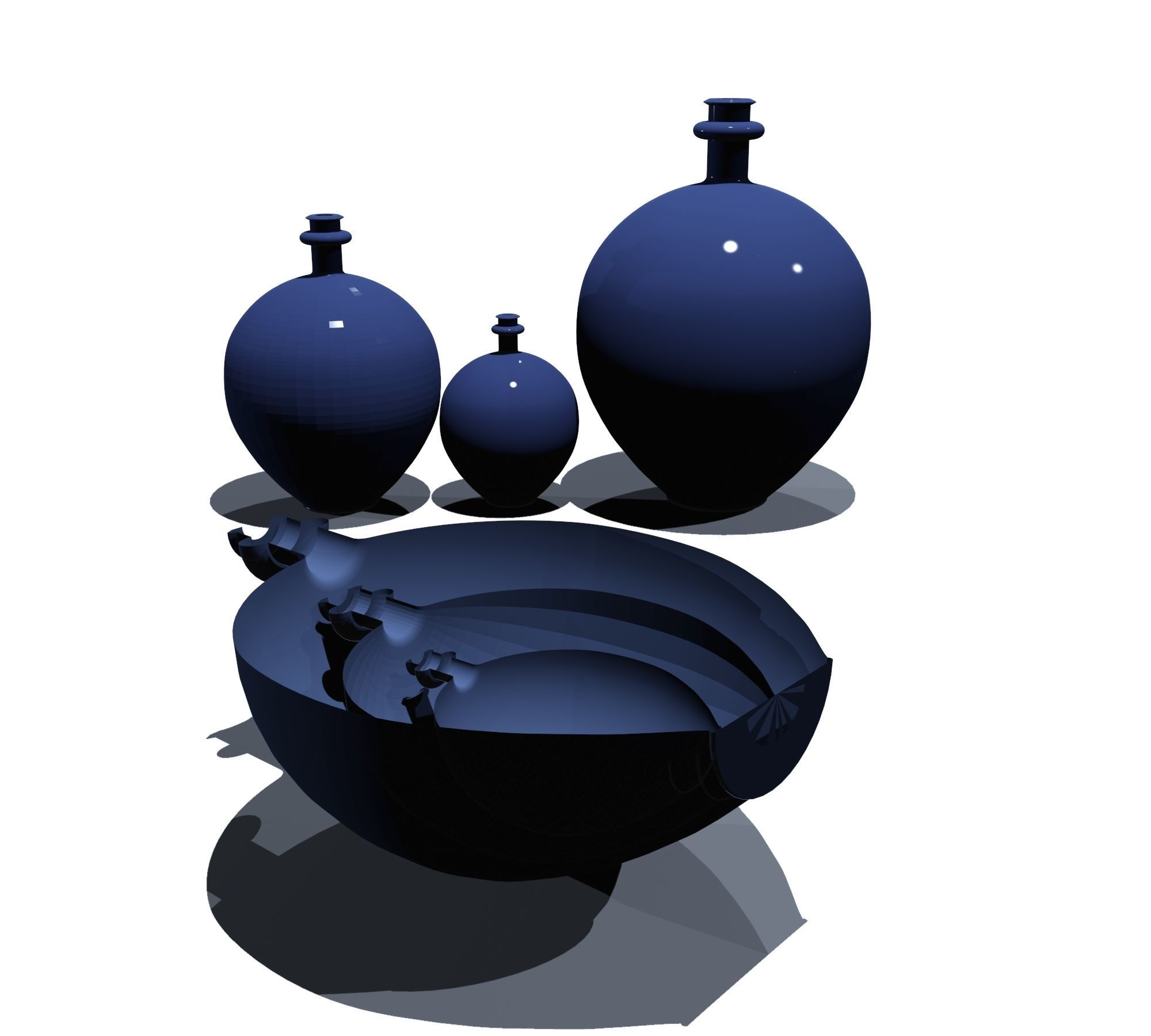 Variations of jars 3D Model Collection_4