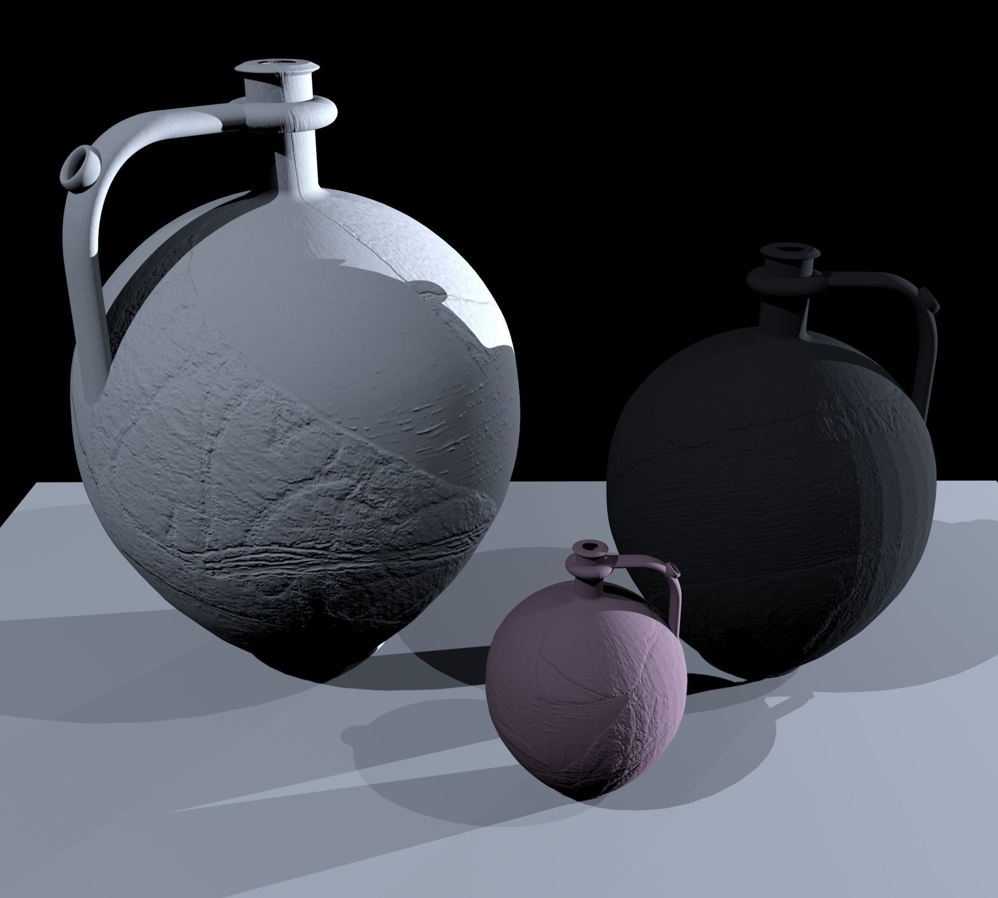 Variations of jars 3D Model Collection_9