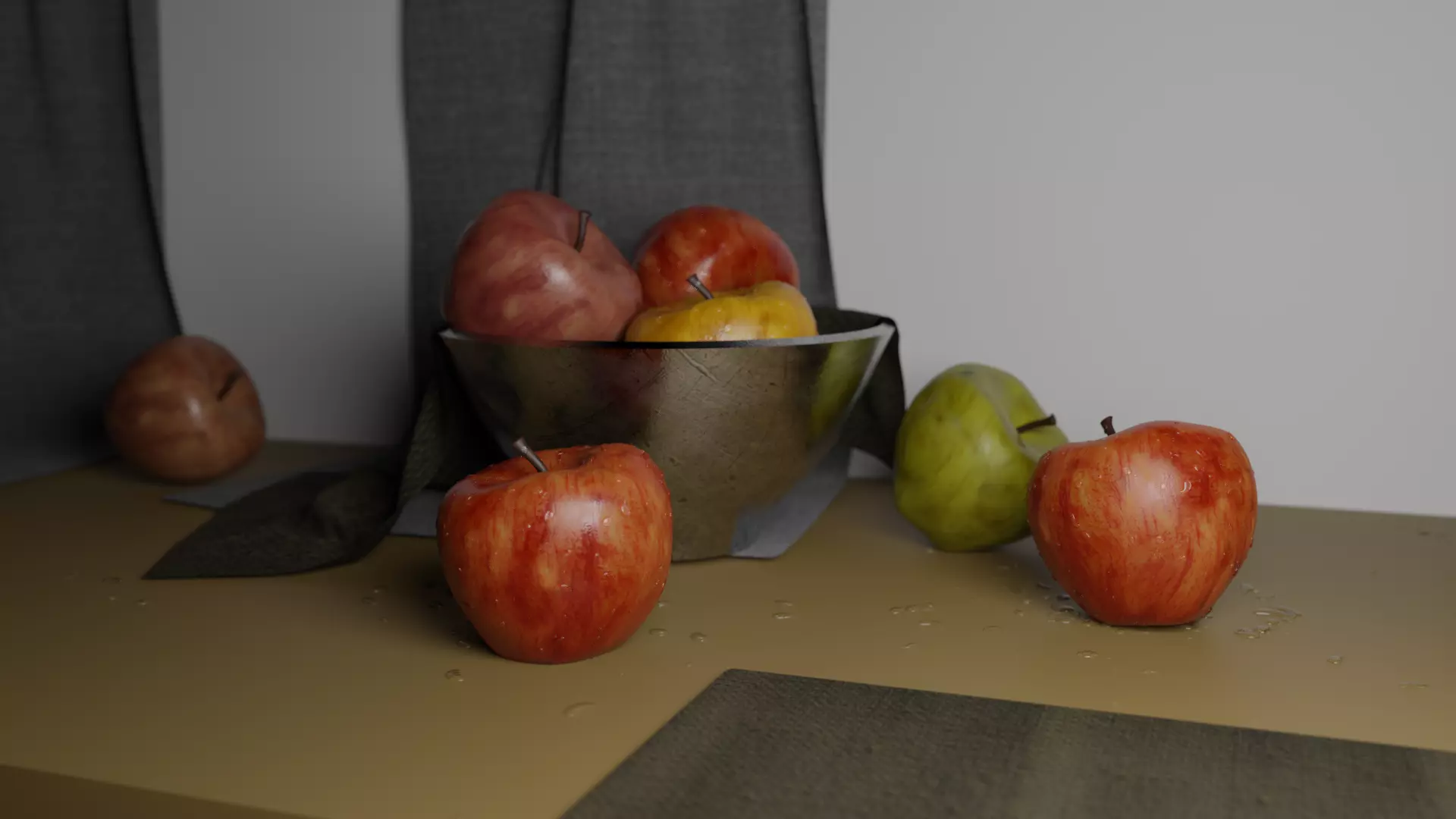 Photorealistic scene for rendering 3D model