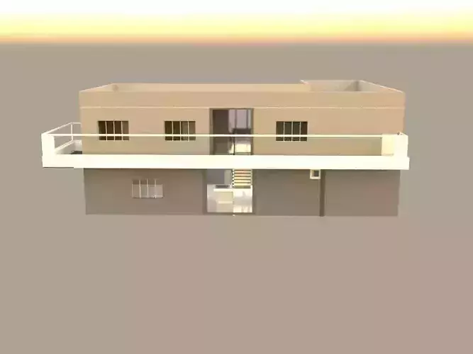 home house at sunset