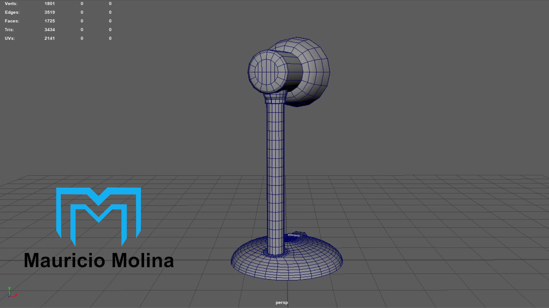 3D Prop - Desk Lamp - Rigged and Ready for Videogame Low-poly 3D model_10