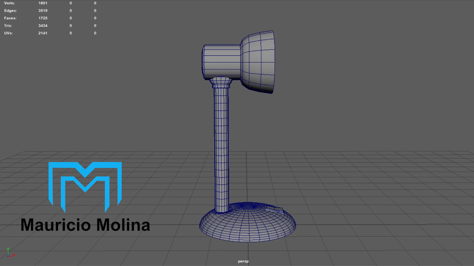 3D Prop - Desk Lamp - Rigged and Ready for Videogame Low-poly 3D model_9