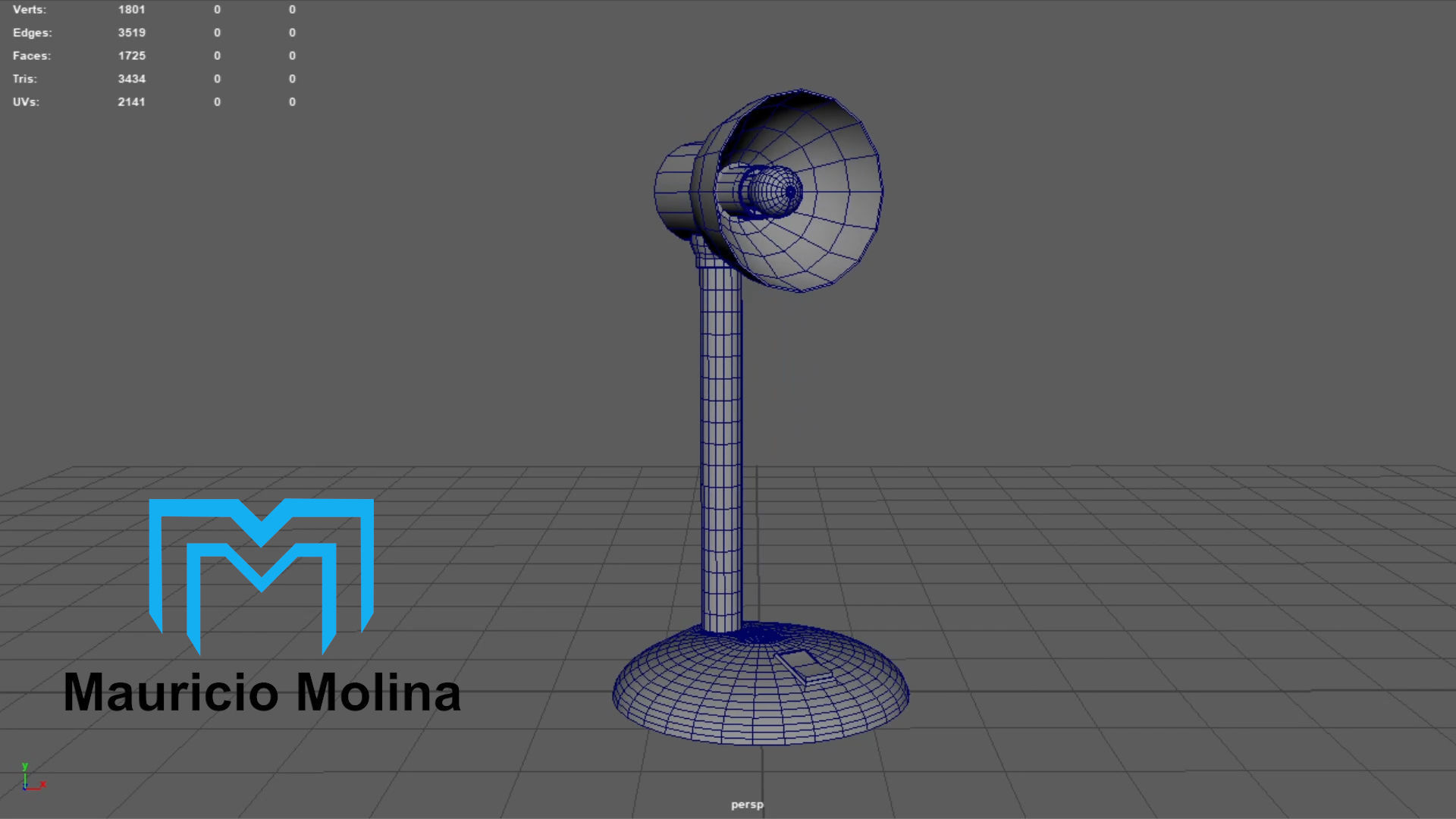 3D Prop - Desk Lamp - Rigged and Ready for Videogame Low-poly 3D model_8