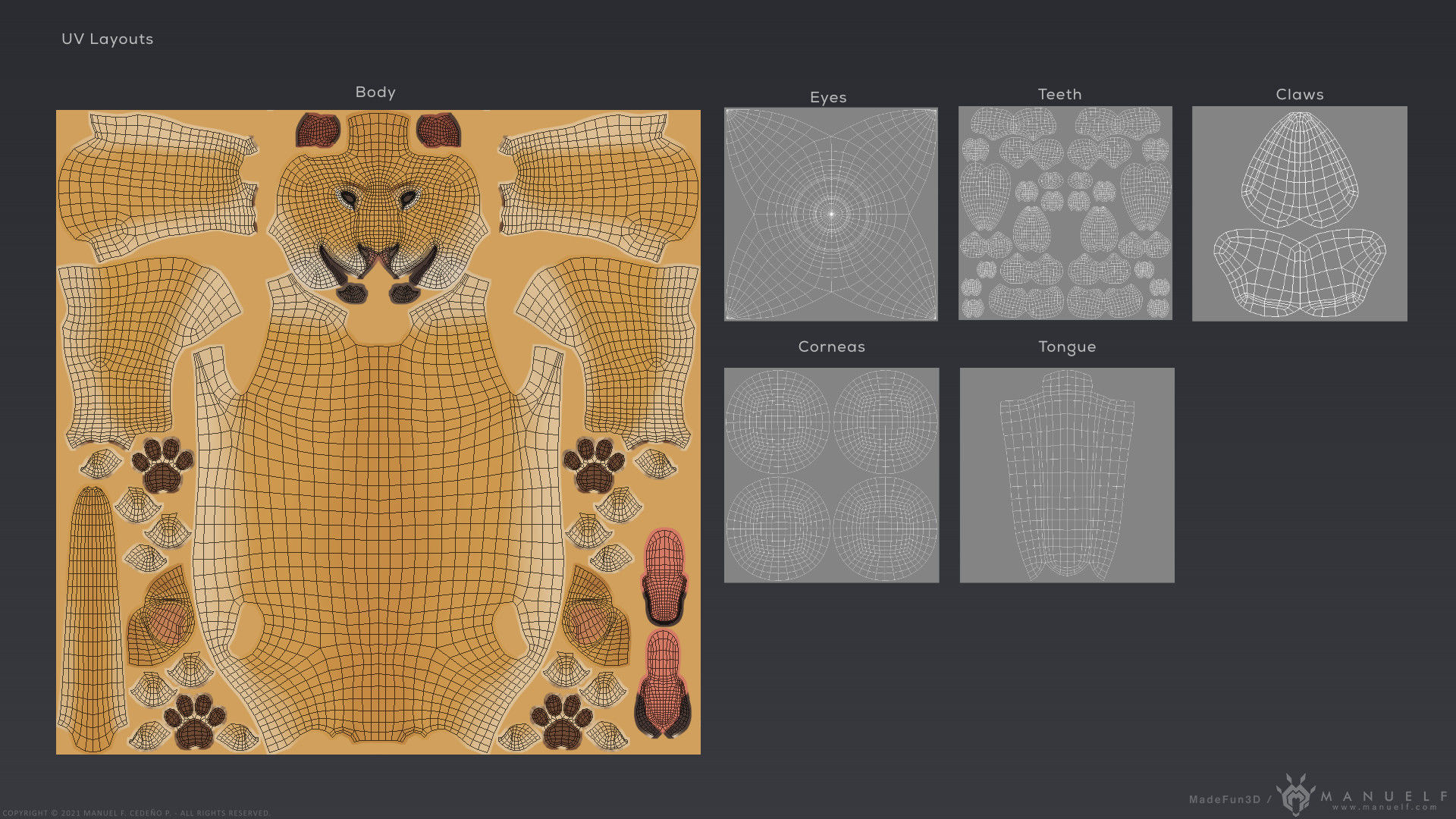 Stylized Cartoon Lion 3D model_26