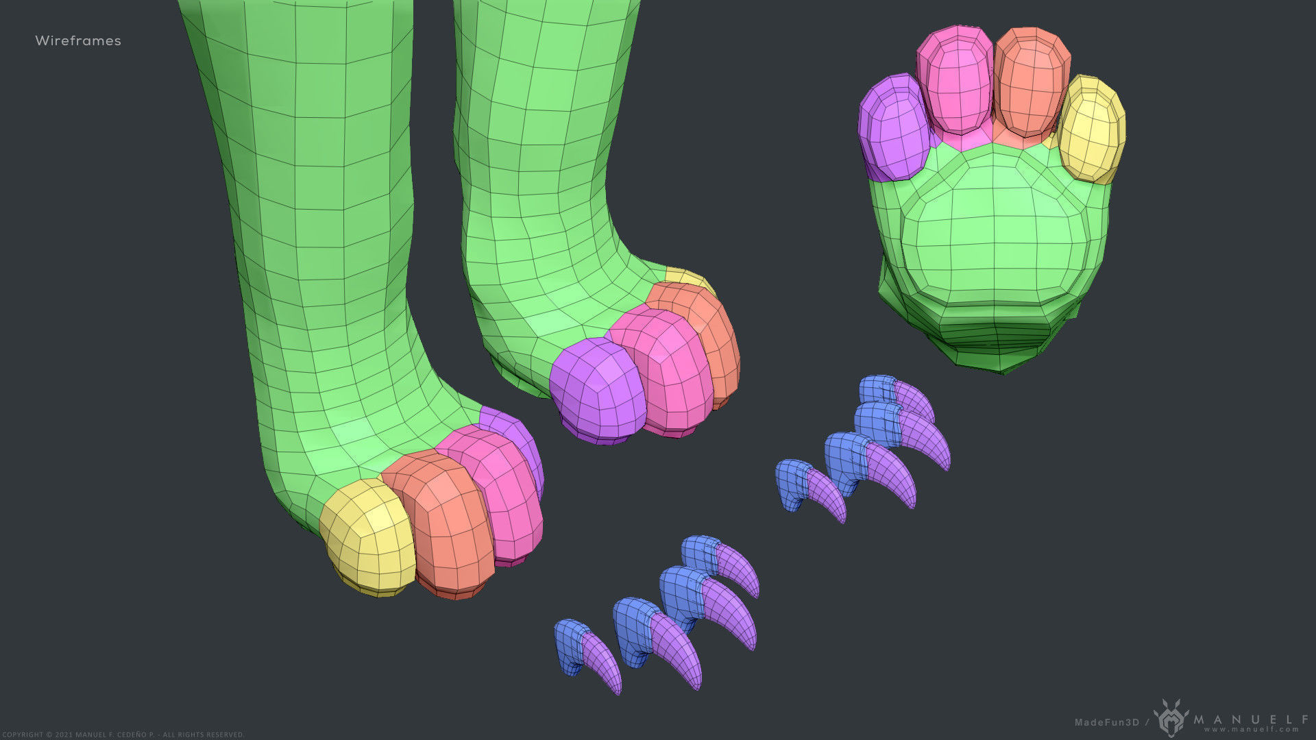 Stylized Cartoon Lion 3D model_23