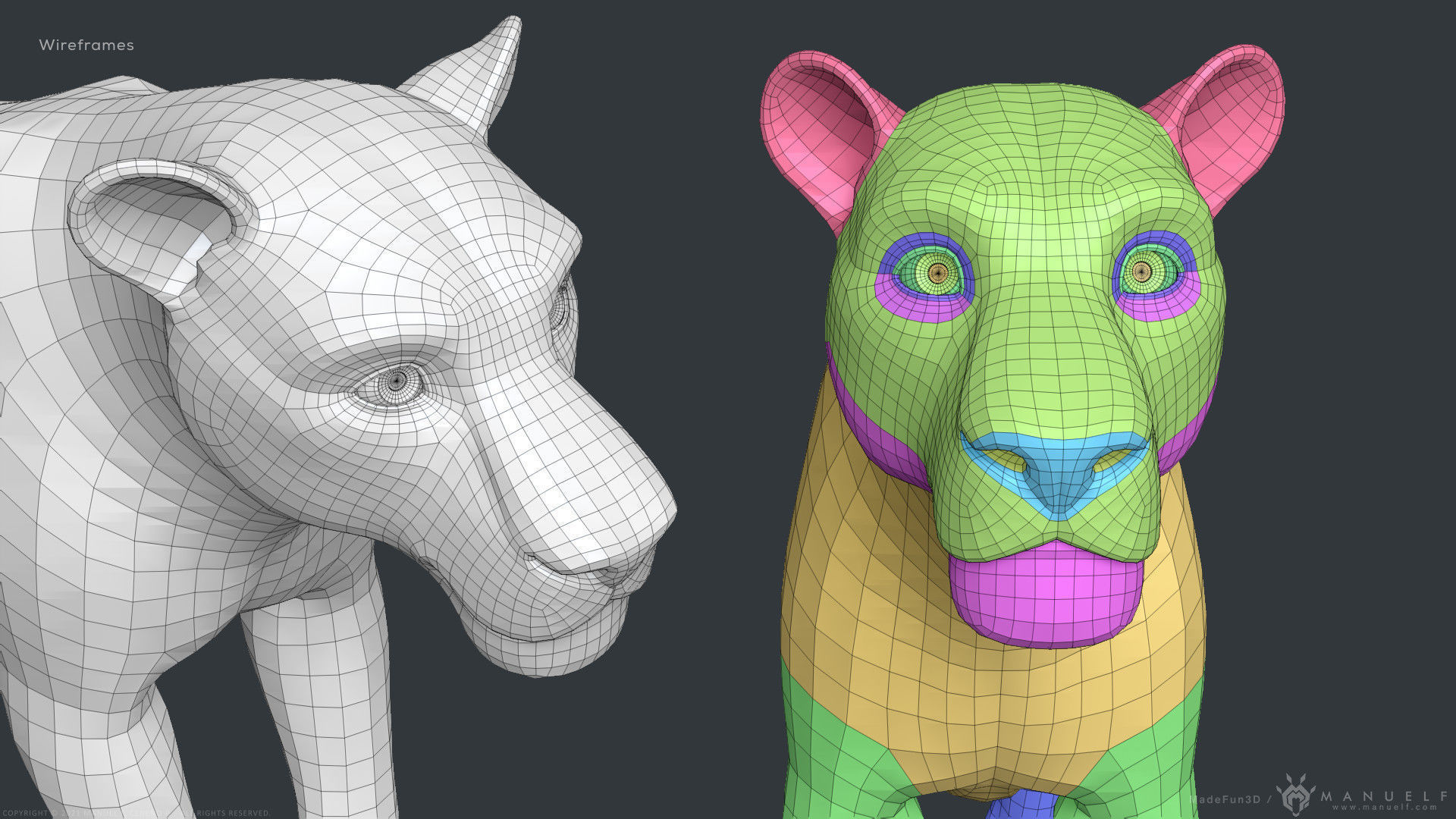 Stylized Cartoon Lion 3D model_22