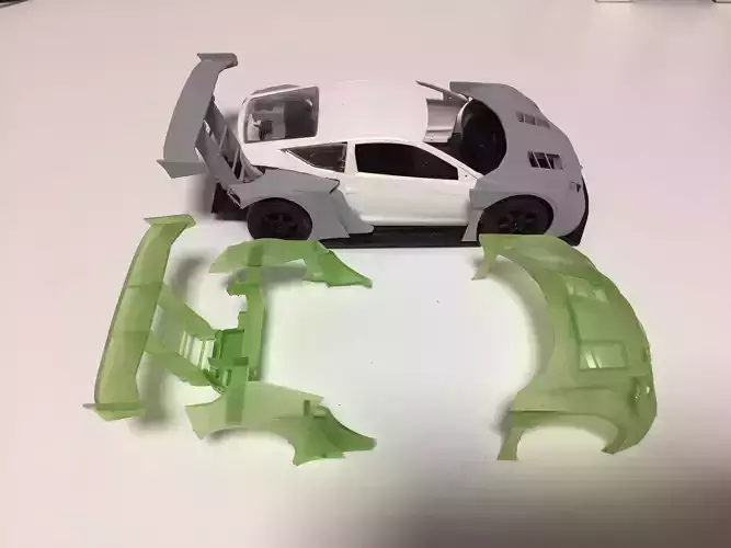 124 CRZ GT300 BODY KIT 3D PRINTABLE 3D print model