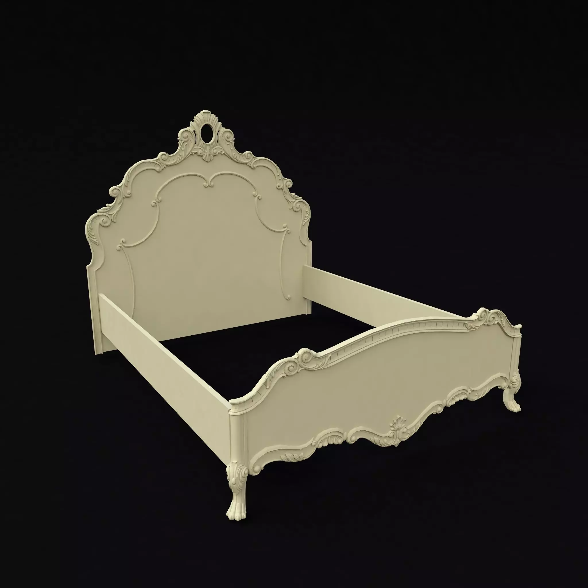 bed headboard footboard 3D model